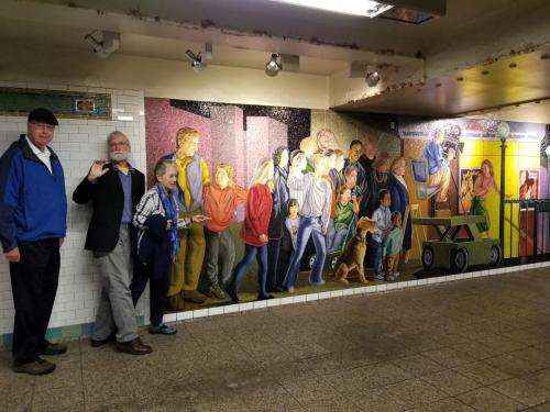 Jim, Nancy and Frank more subway stop art